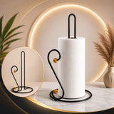 Metal Fancy Tissue Roll Holder – Decorative Paper Towel Stand