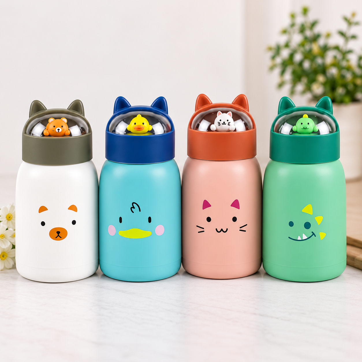 360ml Animal-Design Water Bottle – Cute Compact Reusable Bottle