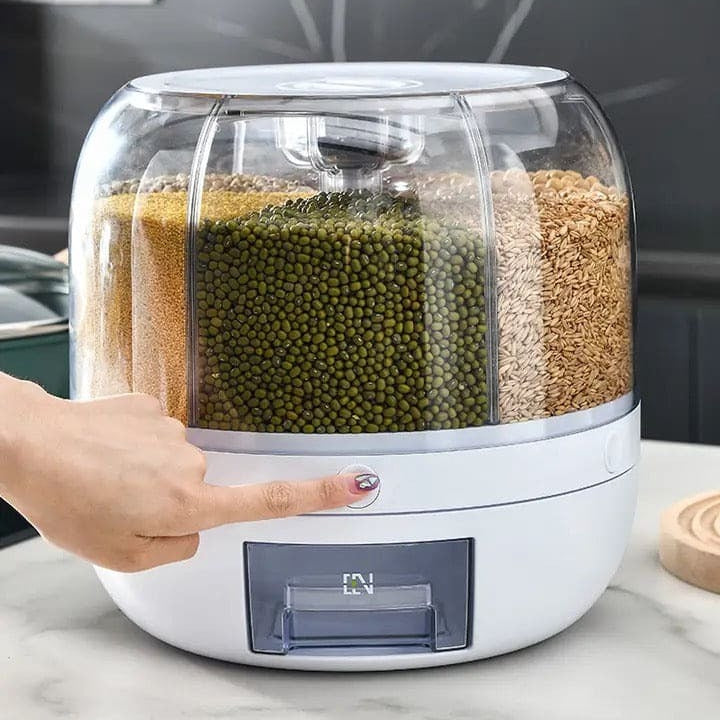6KG Rotating Cereal Dispenser Airtight Grain & Dry Food Storage Cont view 5 - Nexusmart Pakistan
