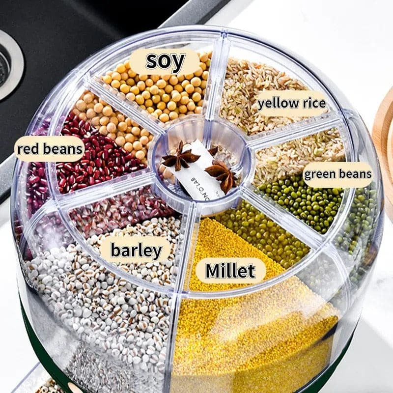 6KG Rotating Cereal Dispenser Airtight Grain & Dry Food Storage Cont view 7 - Nexusmart Pakistan