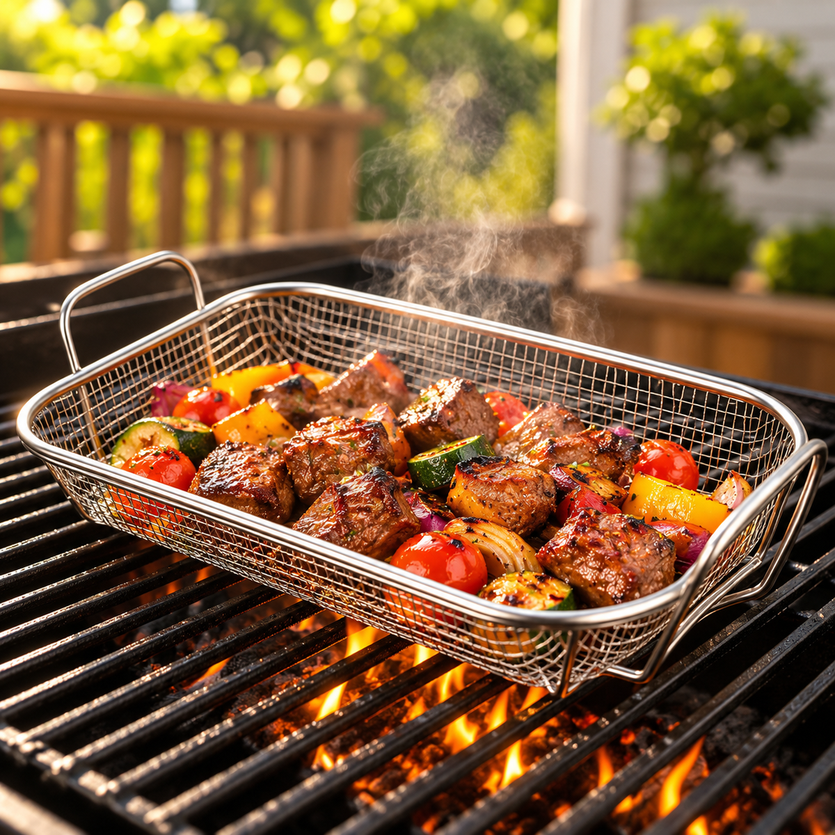Grill Basket for Vegetables – Reusable BBQ & Cooking Basket