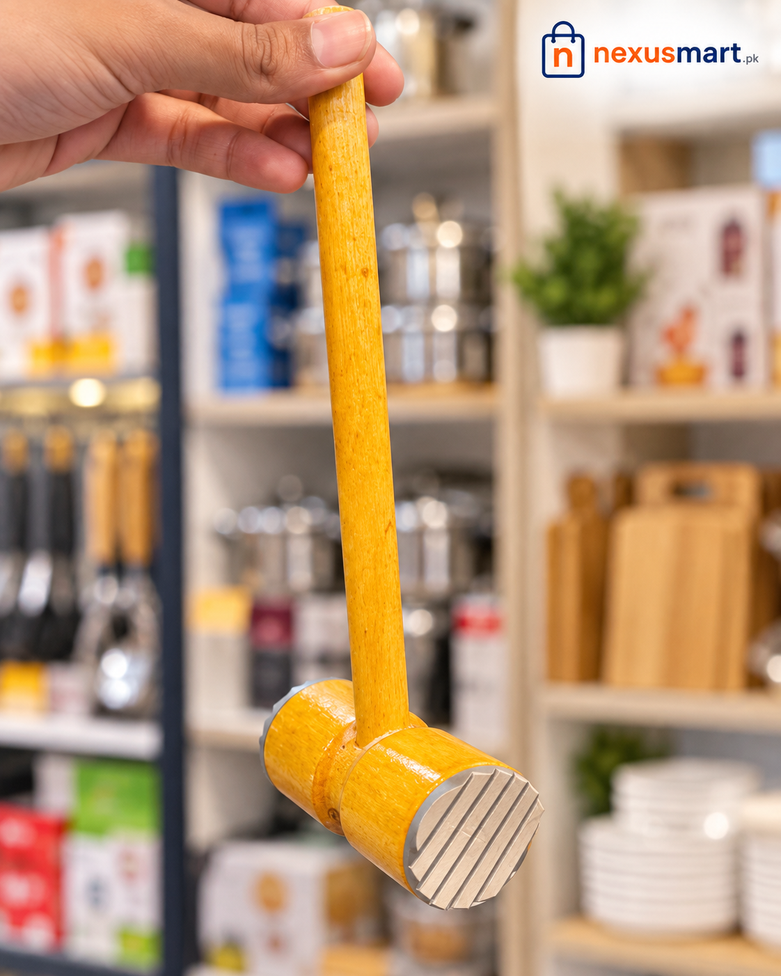 Hardwood Meat Tenderizer Mallet – Dual-Sided Chicken & Steak Pounder