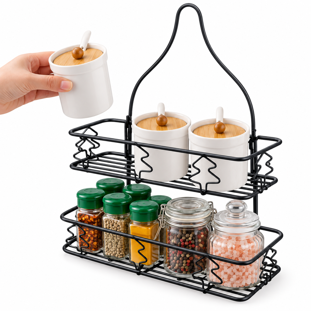 Double-Layer Bathroom Rack – Wall Storage Organizer