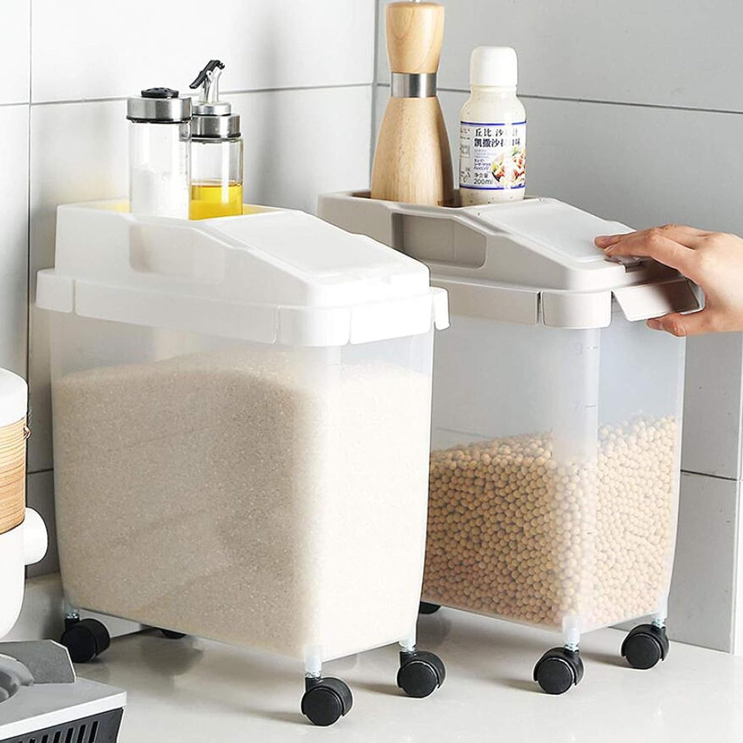 10kg Rice Storage Container Airtight Nexusmart view 3 - Nexusmart Pakistan