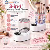 Automatic Portable 3-in-1 Makeup Brush Cleaner – Electric Beauty Brush Cleaning Tool