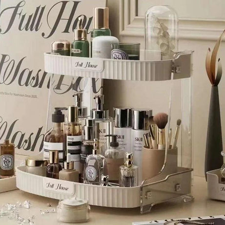 Double Layer Cosmetic Organizer Rack – Makeup Storage