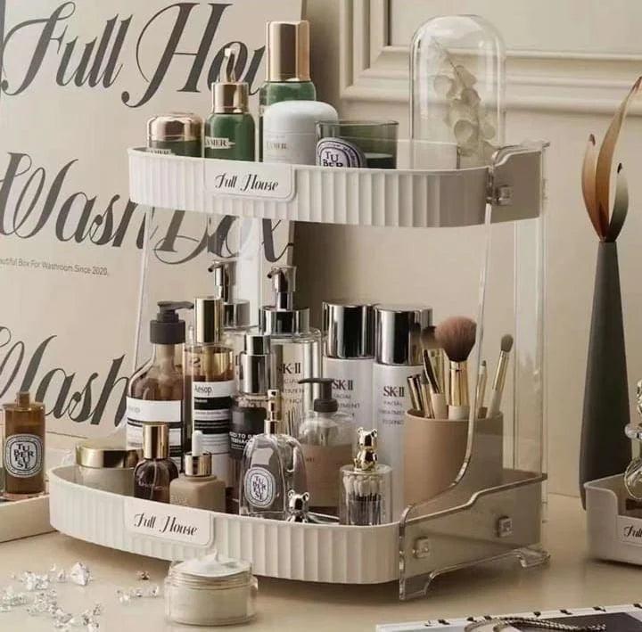 Double Layer Cosmetic Organizer Rack – Makeup Storage