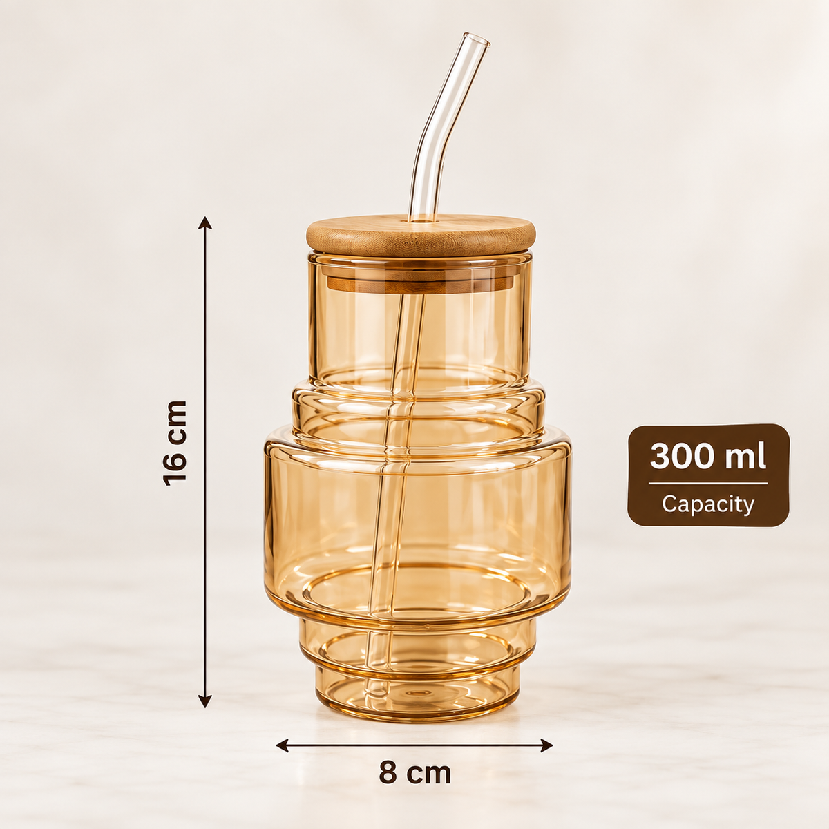 Round Shape Glass Sipper for Everyday Drinks