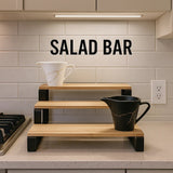 3-Tier Wooden Display Stand for Kitchen & Serving