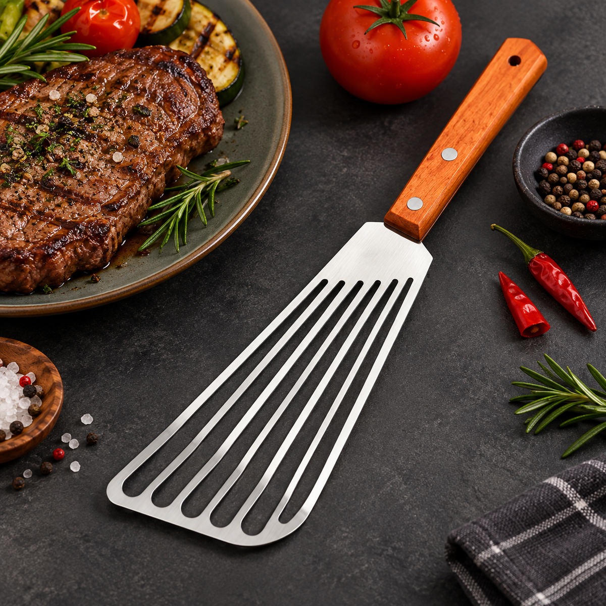 Stainless Steel Fish Spatula – Cooking Turner for Fish & Everyday Kitchen Use
