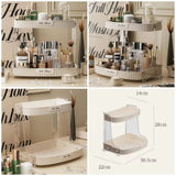 Double Layer Cosmetic Organizer Rack for Efficient Makeup Storage