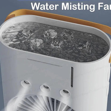 Electric Mist Fan - Dual Spray with Automatic Rotation and Lighting Effects