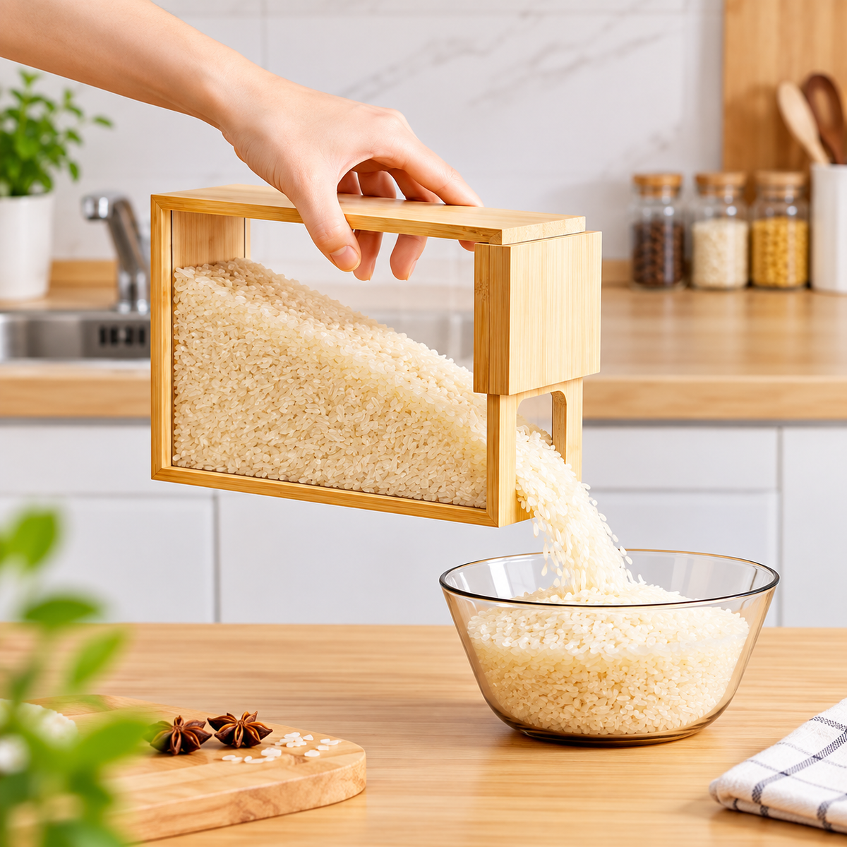 Bamboo Food-Grade Storage Box for Kitchen & Food Storage