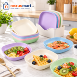 10-Piece Multi-Purpose Spit Bone Dish Set – Round & Square Plastic Side Plates