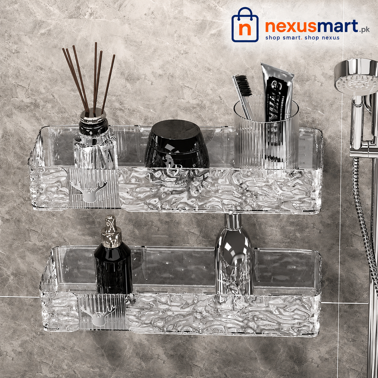 Bathroom Shelf Drain Rack Wall Mount Corner Storage Shelves Shampoo Holder Cosmetic Rack Shower Drain Basket Bathroom Organize