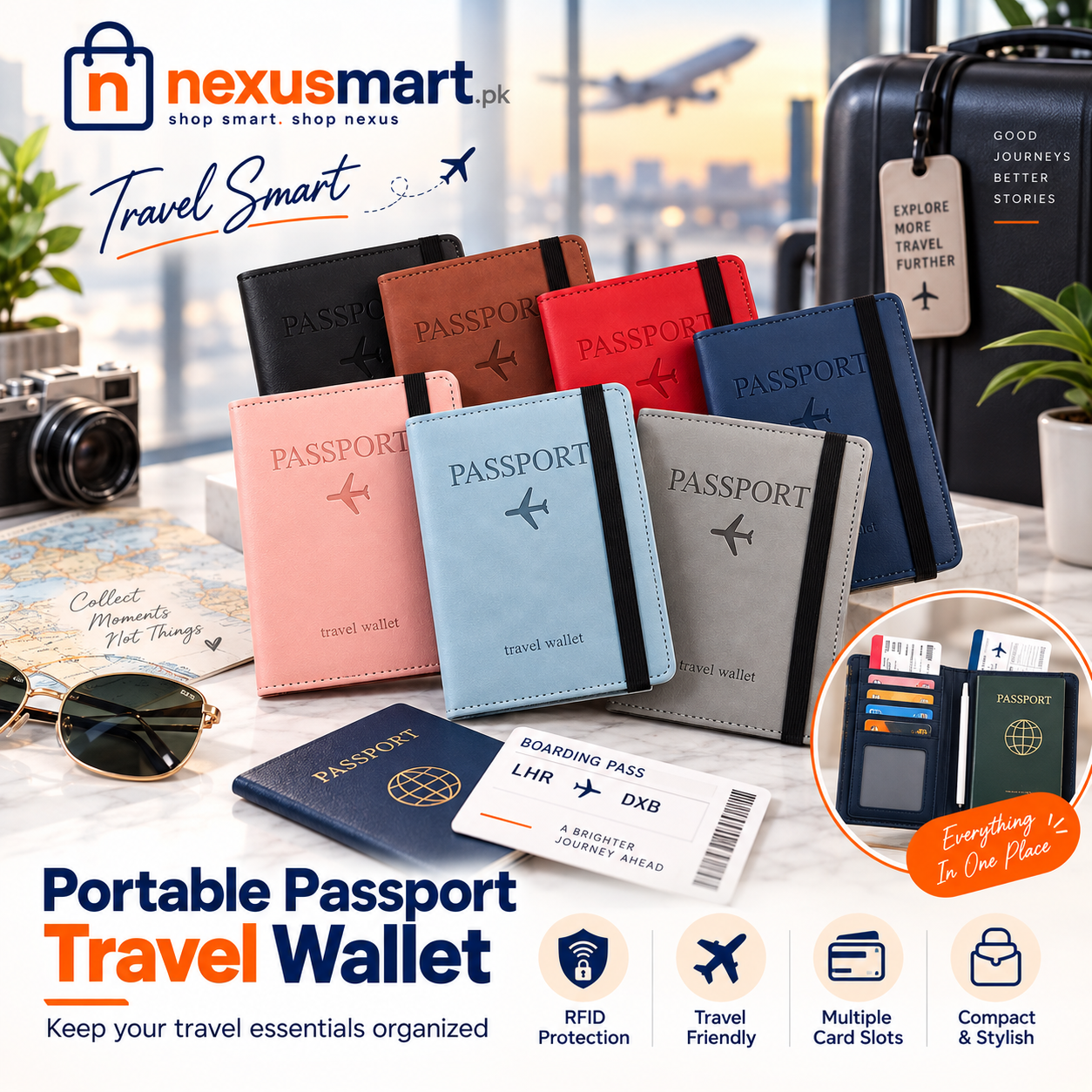 Portable Passport Travel Wallet – Travel Document Organizer