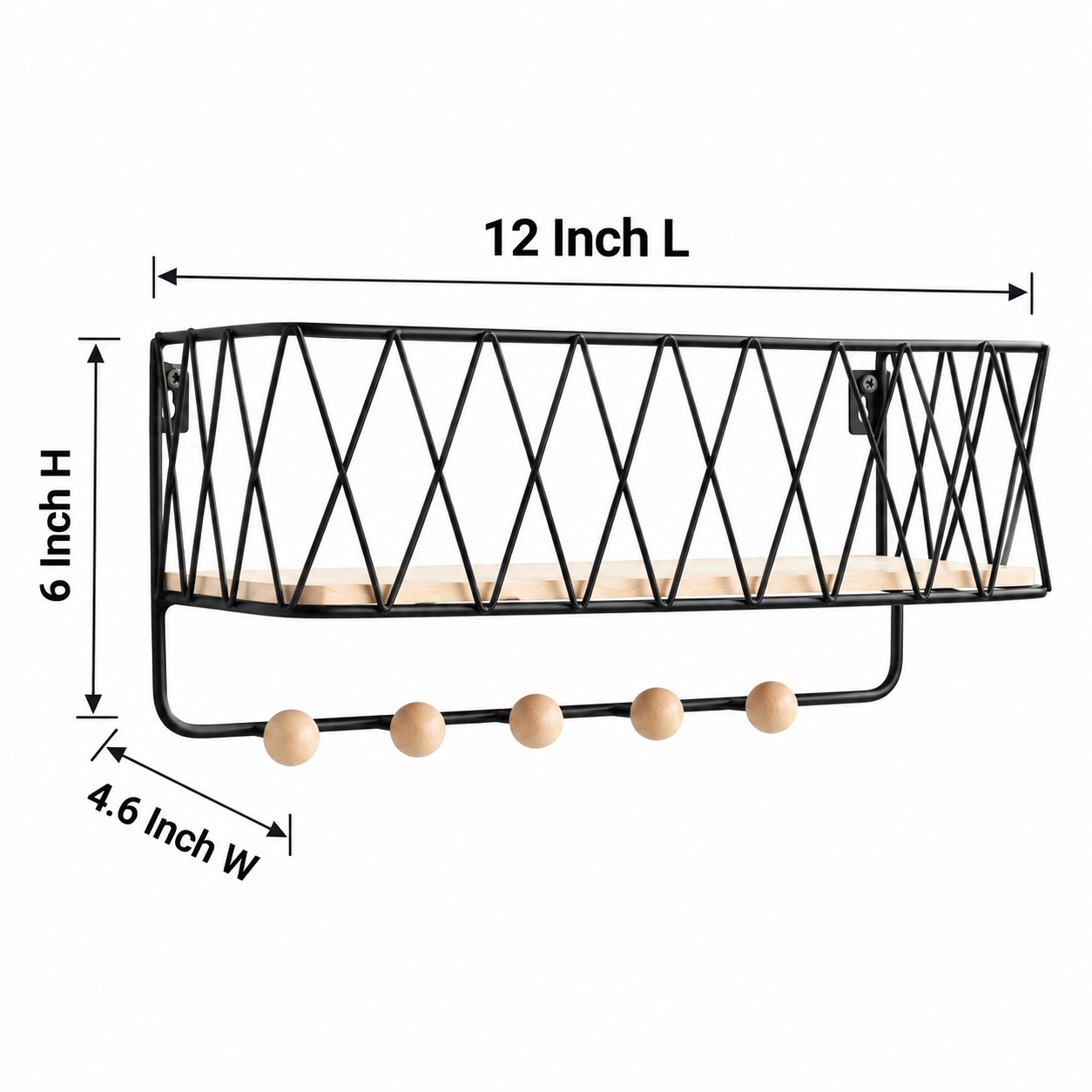 Criss Cross Wall Shelf – Decorative Wall-Mounted Storage Organizer