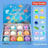Rose Scented Vegan Bath Bombs Gift with Ocean Design(single piece available)