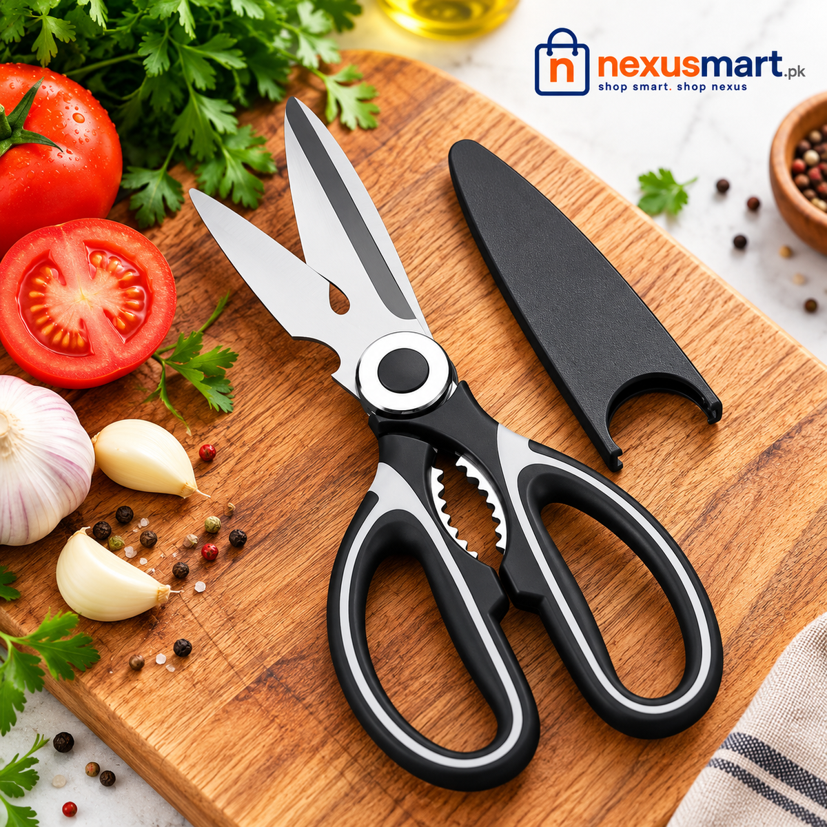 Scissors with Protective Cover – Multipurpose Household Cutting Tool