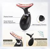 Digital Face & Neck Massager with 3 Light Modes – Side Button Control