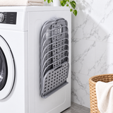 Wall-Hanging Folding Laundry Basket – Large Plastic Clothes Storage Hamper