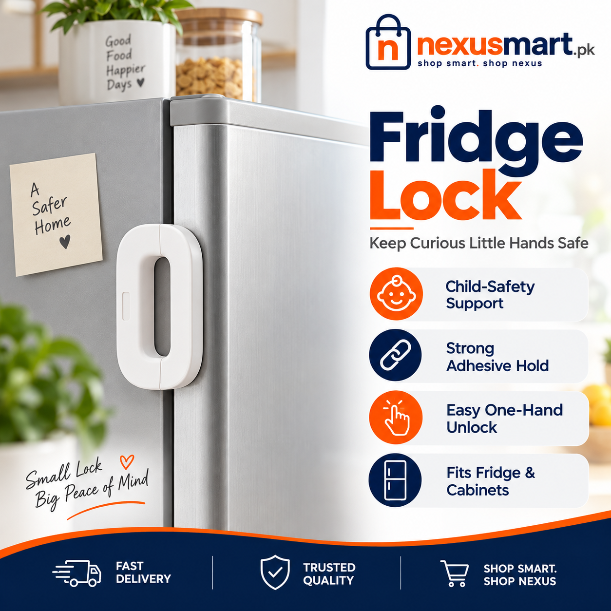 Fridge Lock – Refrigerator Safety Lock for Home Use