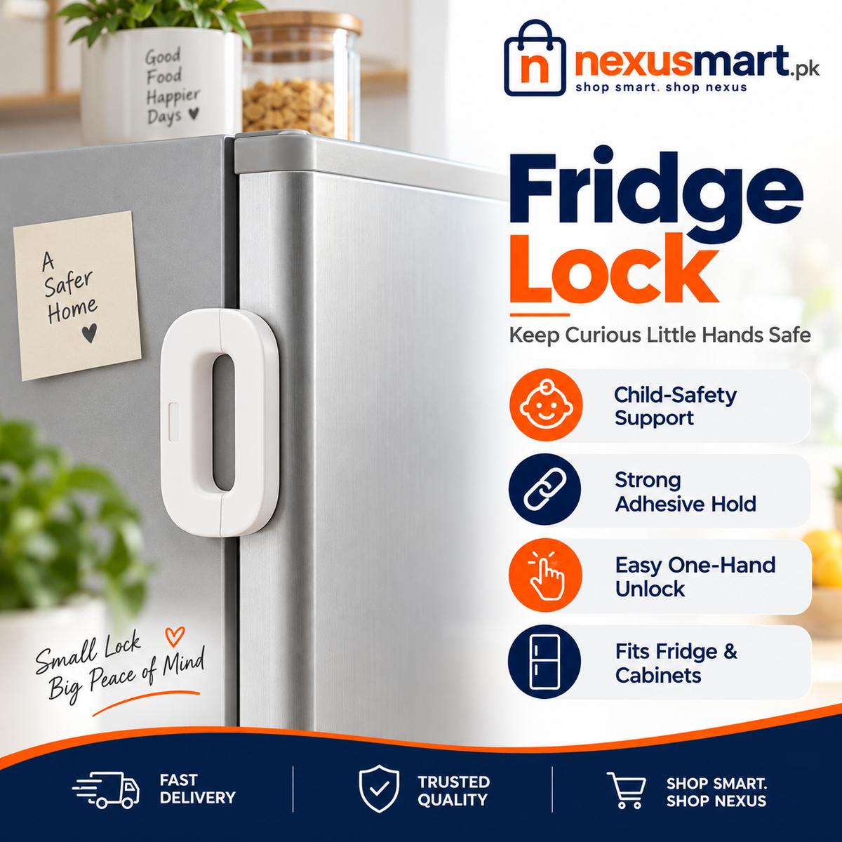 Fridge Lock – Refrigerator Safety Lock for Home Use