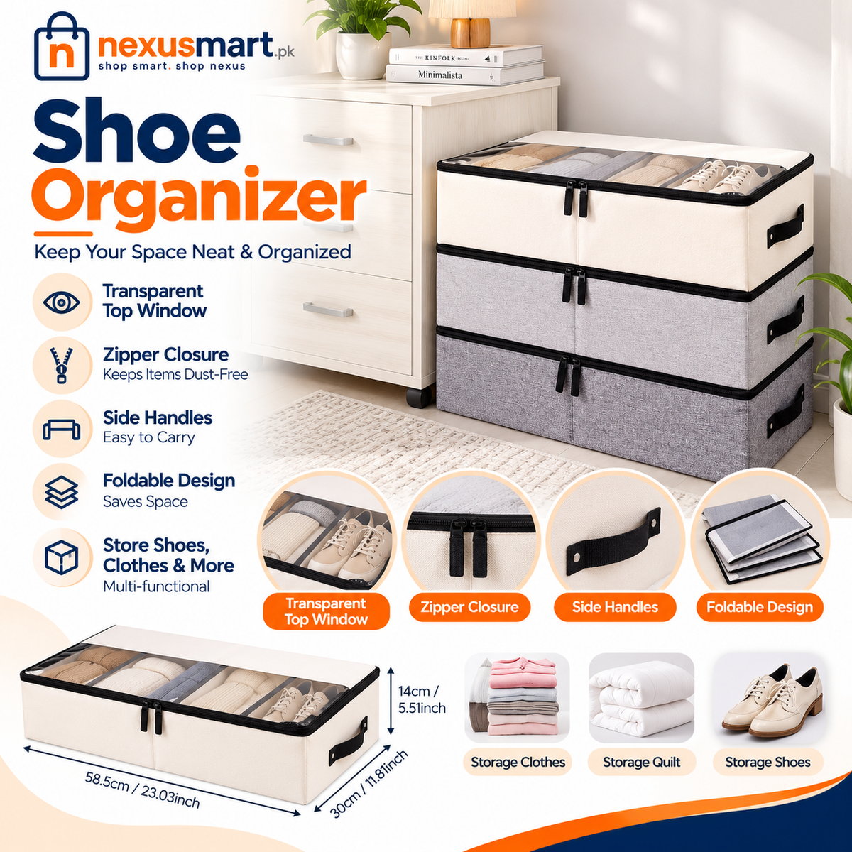 Shoe Organizer for Neat & Space-Saving Footwear Storage