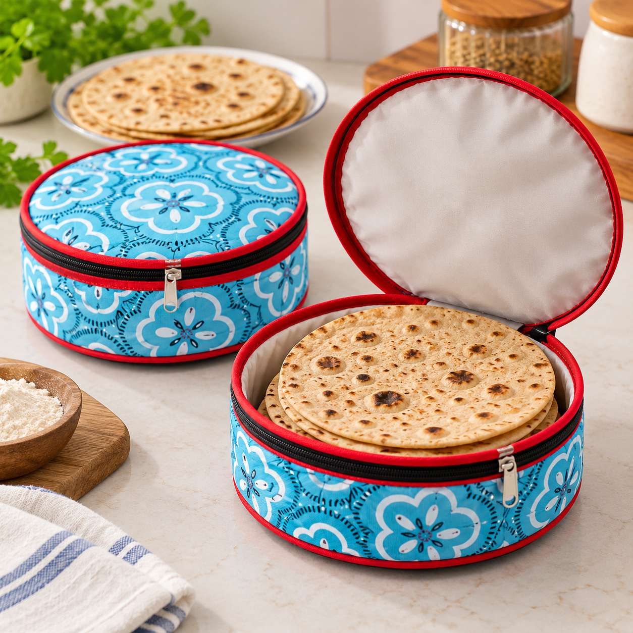 Roti Zipper Bag – Reusable Airtight & Insulated Chapati Storage Bag
