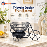 Tricycle Design Fruit Basket – Decorative Countertop Storage Basket