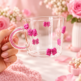 Bow Glass Cup – Random Colors