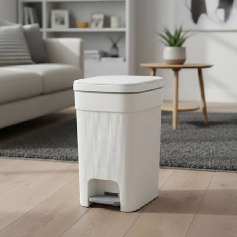 Pedal Rubbish Bin with Soft Close Lid and Press-Top Opening