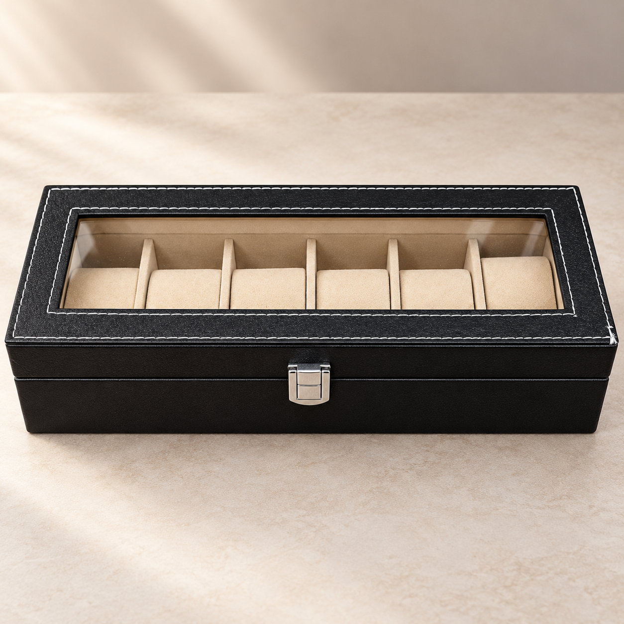 6-Slot Watch Organizer Box for Watch Storage & Display