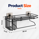 Wall-Mounted Shower Caddy – Bathroom Storage Organizer