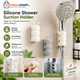 Silicone Shower Suction Holder – Wall-Mounted Bathroom Organizer