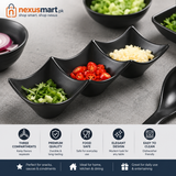 3-Compartment Dip Sauce Tray – Snack & Condiment Serving Dish