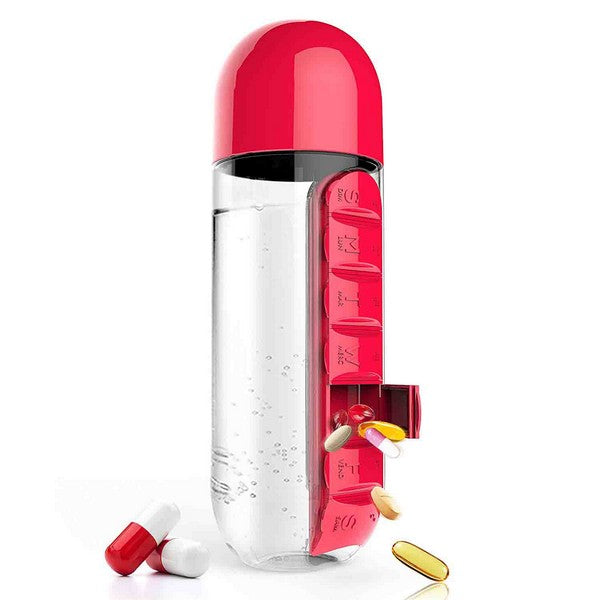 Combine Daily Pill Box Organizer With Water Bottle – Buy Online Pakistan | NexuSmart.pk