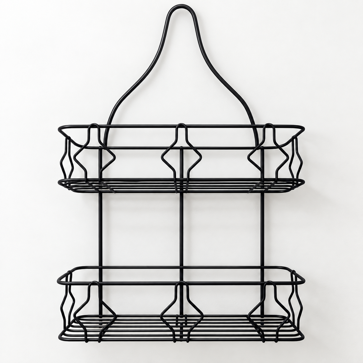 Double-Layer Bathroom Rack – Wall Storage Organizer