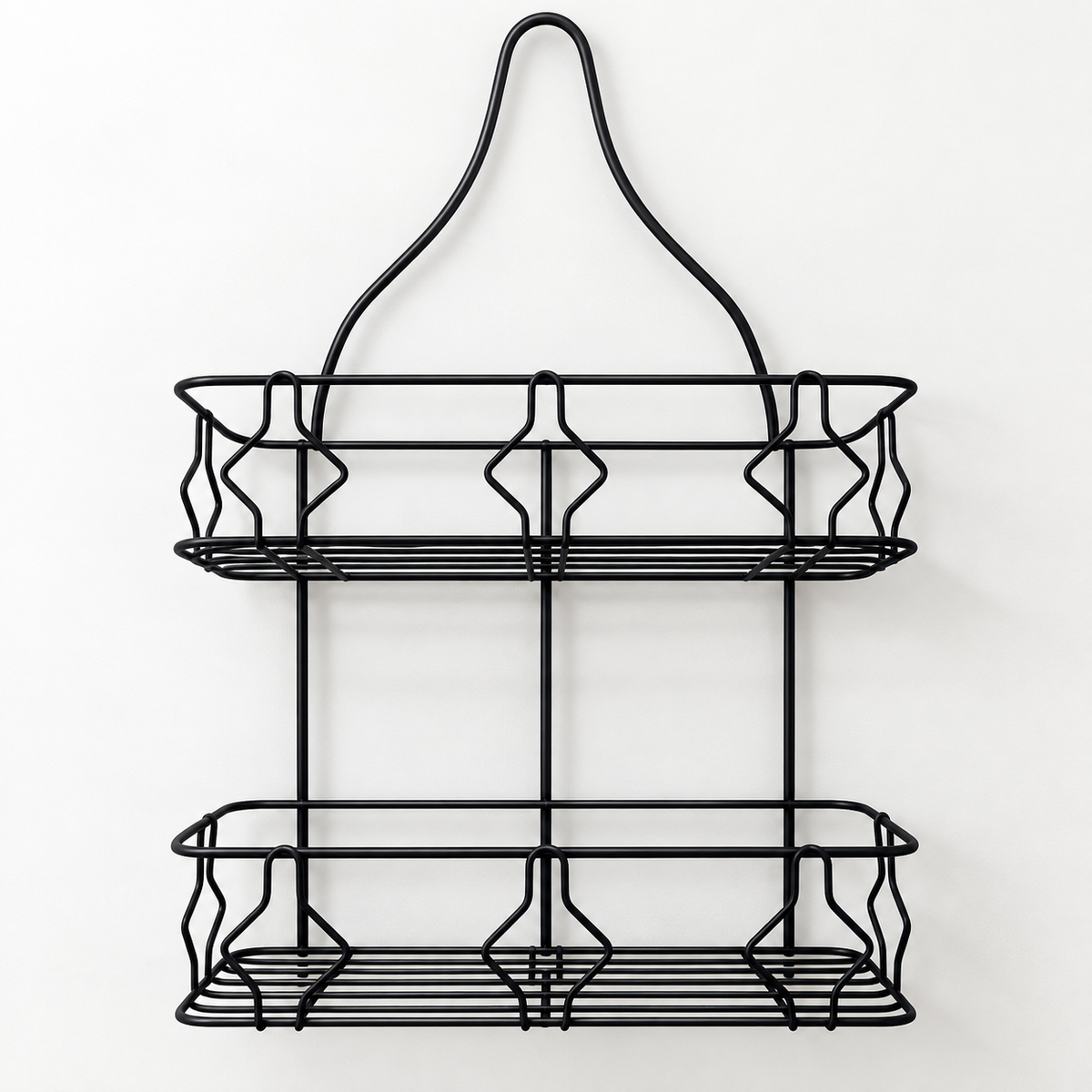 Double-Layer Bathroom Rack – Wall Storage Organizer