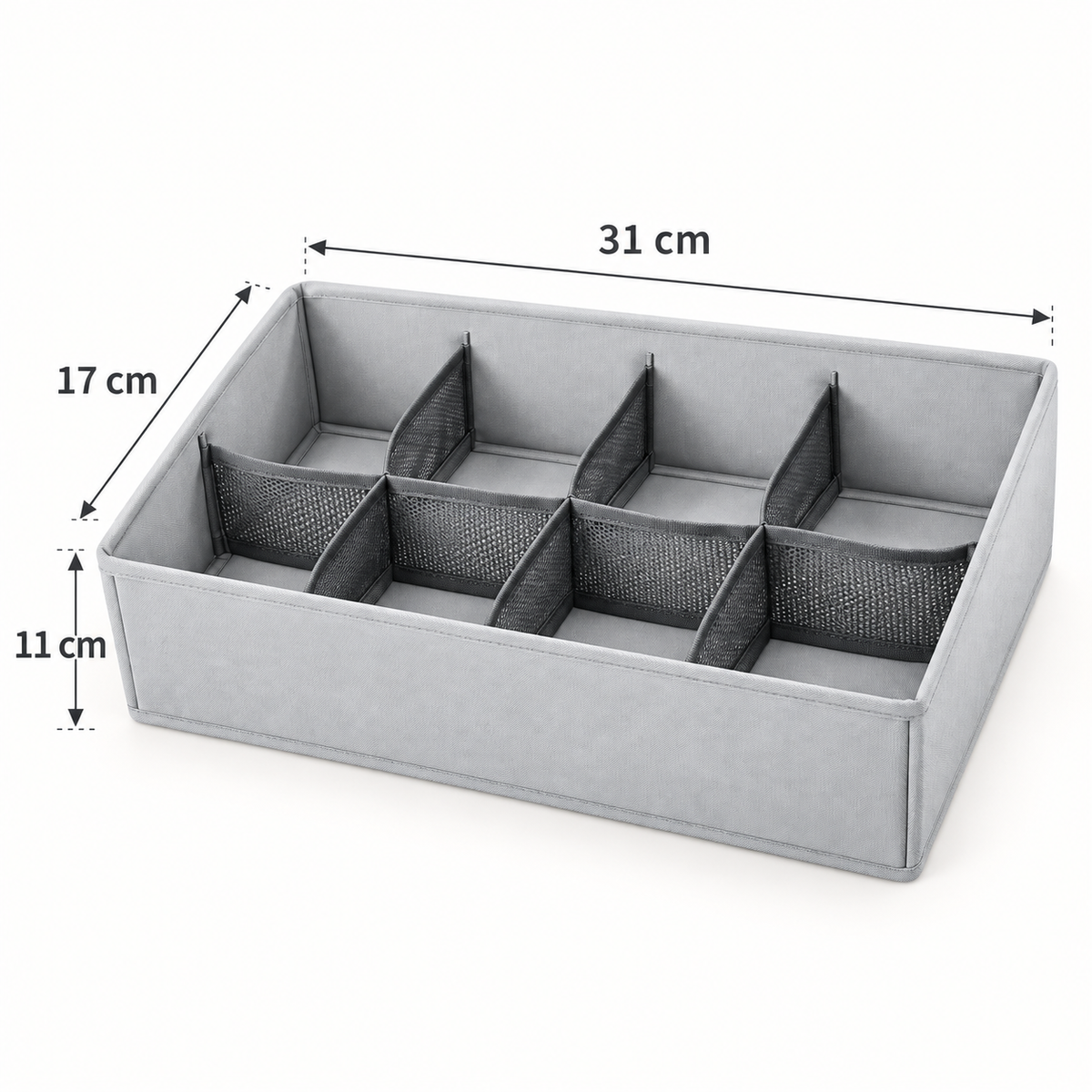 Matrix 8-Grid Drawer & Accessories Organizer