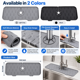 Silicone Faucet Mat – Sink Splash Guard & Countertop Drip Mat