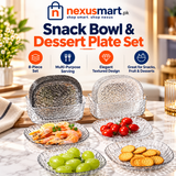 8-Piece Snack Bowl & Dessert Plate Set – Multipurpose Serving Dishes