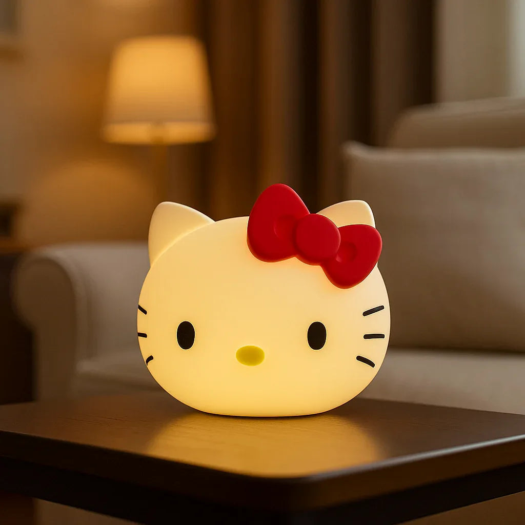Hello Kitty Silicone Face Lamp – Cute Soft Night Light