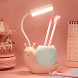 Cute Snail LED Desk Lamp with Pen Holder