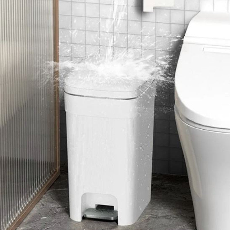Pedal Rubbish Bin with Soft Close Lid and Press-Top Opening