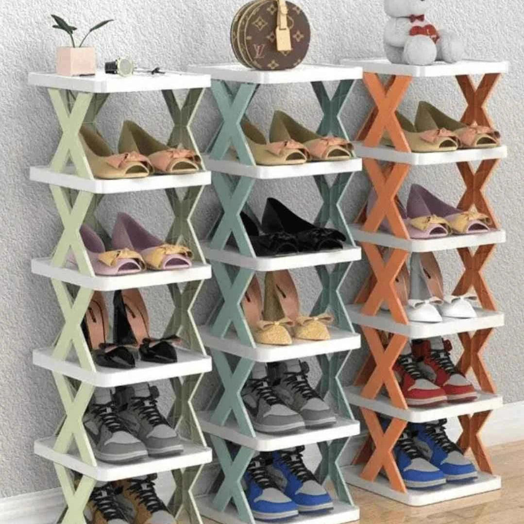 X Shaped Shoe Rack - Stylish and Space-Saving Shoe Organizer