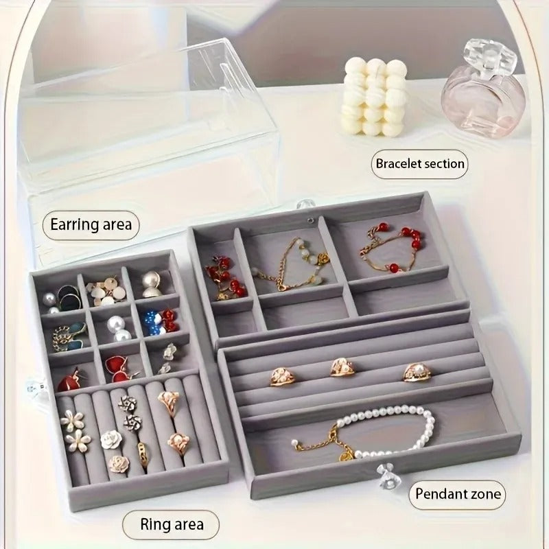 Acrylic Jewellery Organizer – 3-Drawer Stylish Storage Box_nexusmart.pk