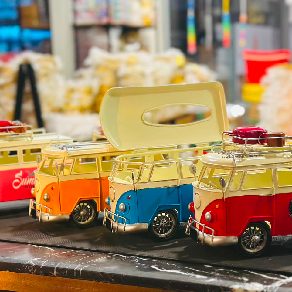 Antique Vintage Bus Tissue Box