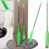 Twister Microfiber Floor Mop - 2 in 1 Cleaning Tool with Adjustable Long Handle for Home and Kitchen