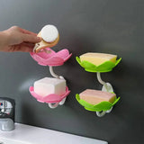 2-Layer Soap Tray – Elegant Flower Design
